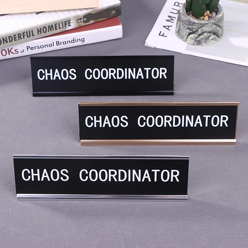 Woodworking Names - Position Card Chaos Coordinator Office Decor