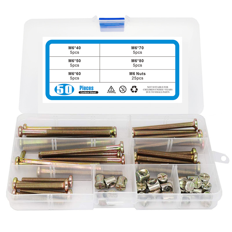Woodworking Desk Chair - 50PCS Furniture Bolts Phillips Nut Set