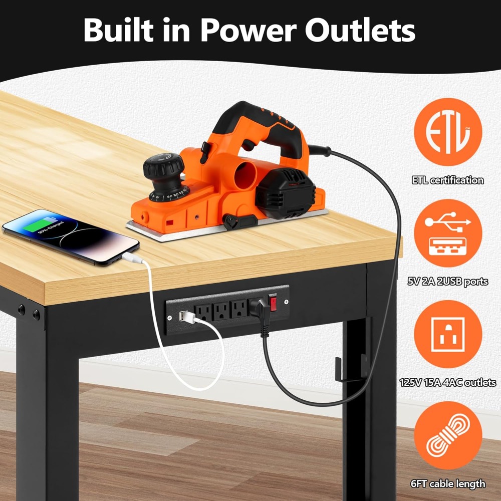 Adjustable Workbench, Heavy Du - Workbench Woodworking 评论和价格