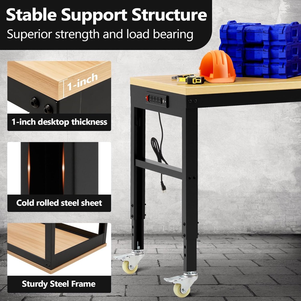 Adjustable Workbench, Heavy Du - Workbench Woodworking 评论和价格