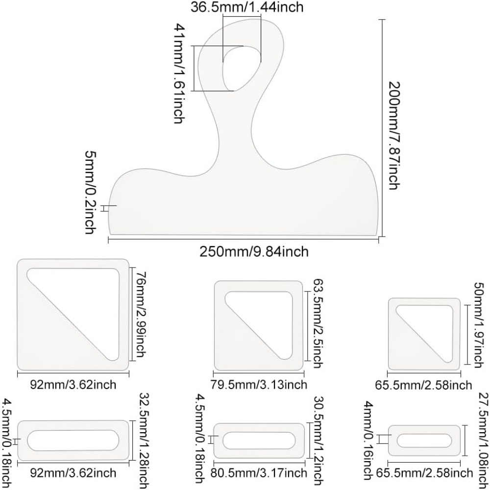 7Pcs Charcuterie Template Acry - Woodworking Cnc Machine 评论和价格