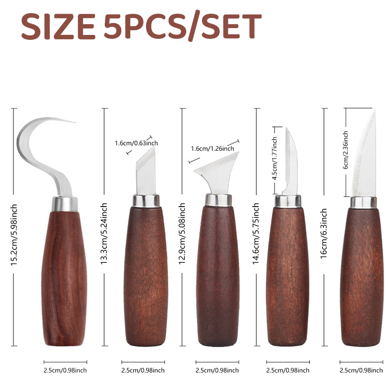 5pcs tools for wood carving Ch - Woodworking Knife 评论和价格