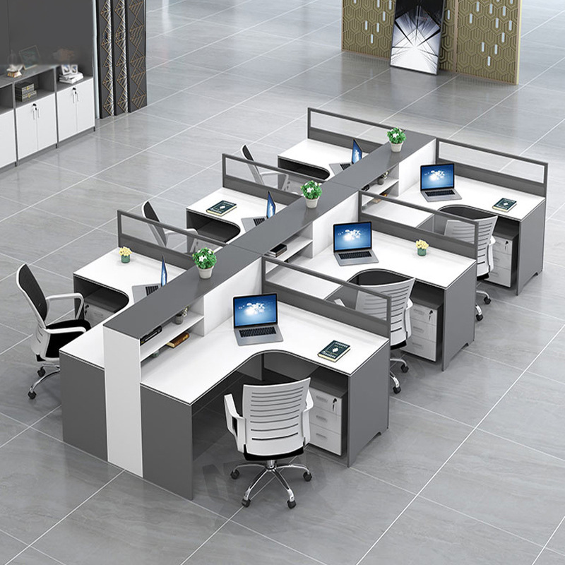 Modern Simple 4/6 Staff Desk T - Woodworking Desk Chair 评论和价格