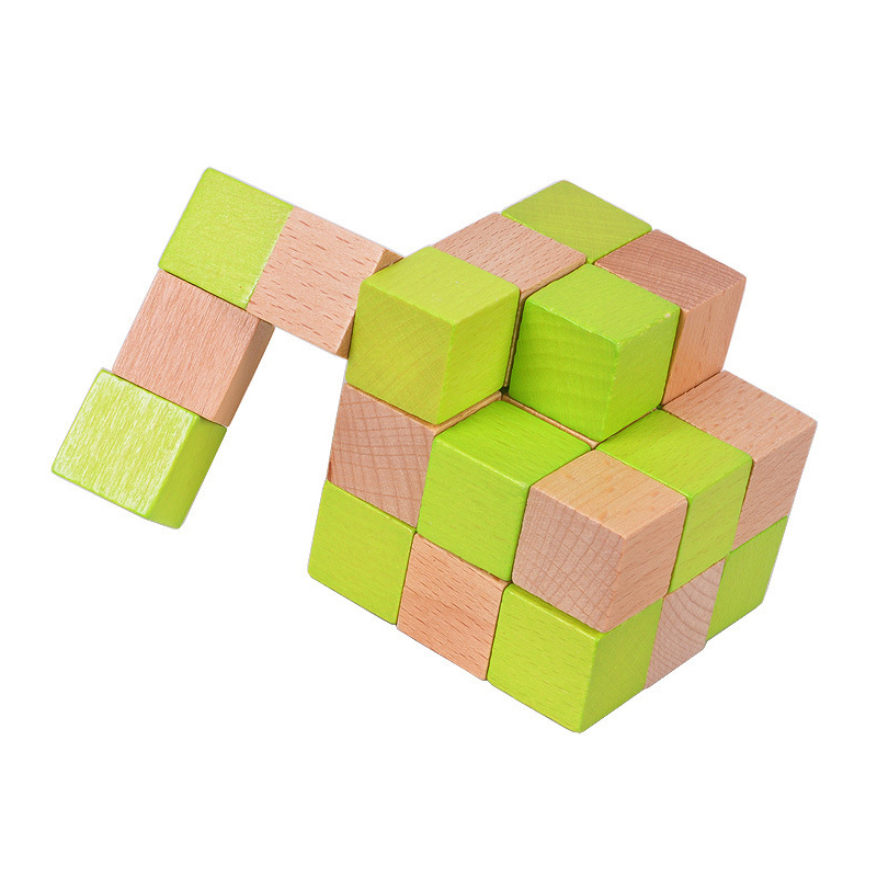 Wooden Snake Cube Puzzle IQ Lo - Woodworking Hobby 评论和价格