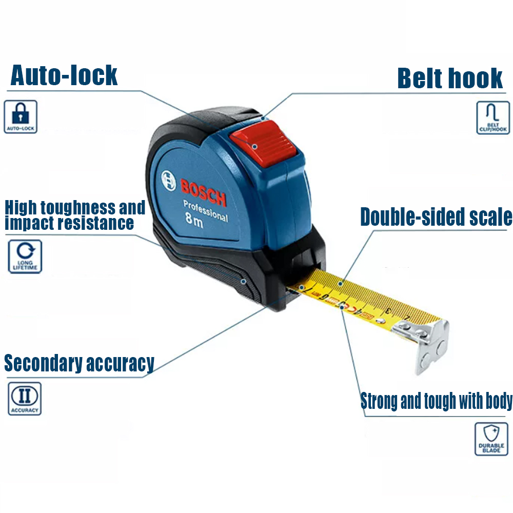 Bosch 8M Magnetic Steel Tape M - Woodworking Definition 评论和价格