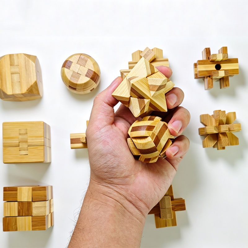 NEW 4.5CM Lu Ban Lock Puzzle B - Woodworking Hobby 评论和价格