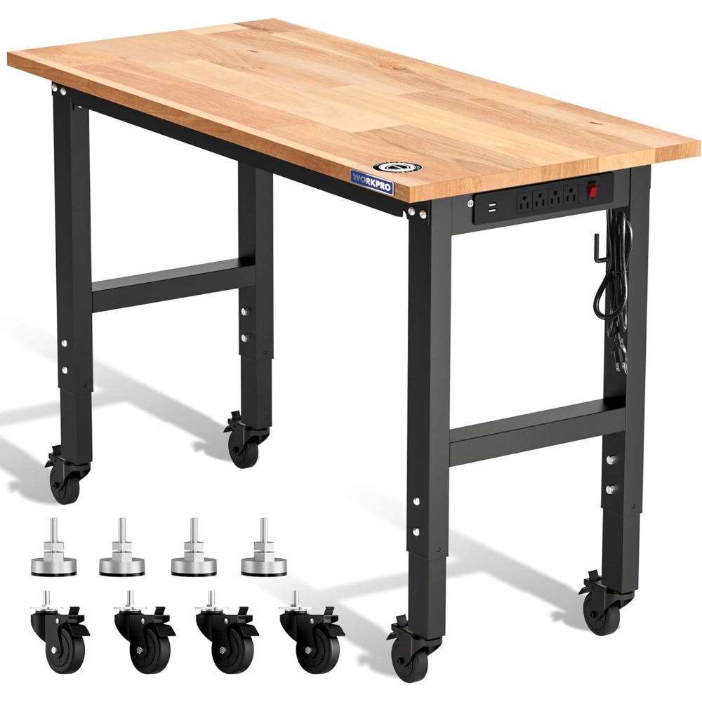 Garage Workbench, 48X22 Adjust - Workbench Woodworking 评论和价格