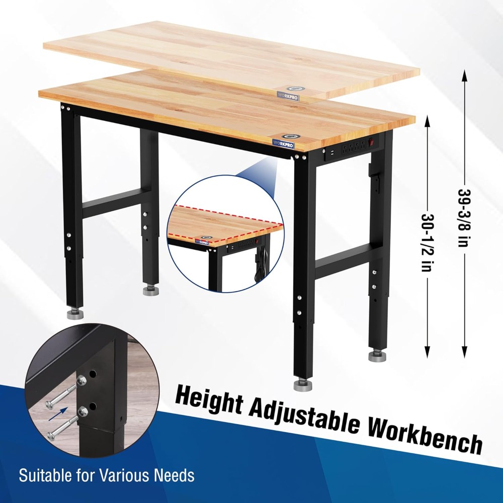 Garage Workbench, 48X22 Adjust - Workbench Woodworking 评论和价格