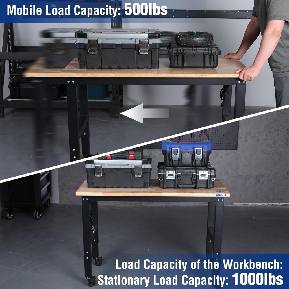 Garage Workbench, 48X22 Adjust - Workbench Woodworking 评论和价格