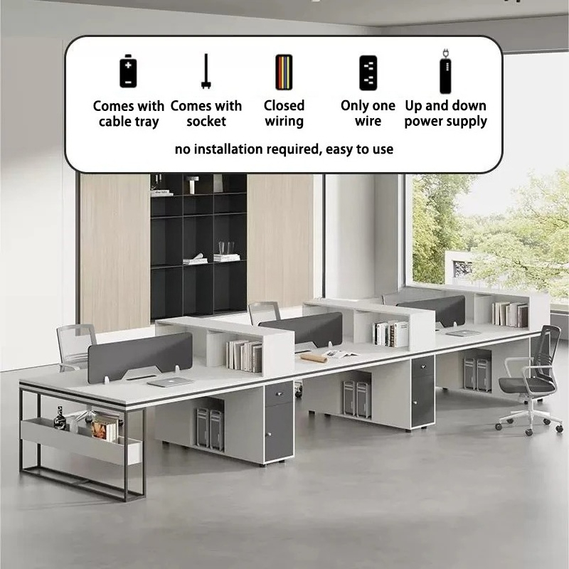 Office Staff Work Desk And Cha - Woodworking Desk Chair 评论和价格
