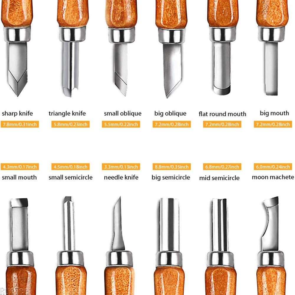 12Pcs SK2 Woodworking Carving  - Woodworking Knife 评论和价格