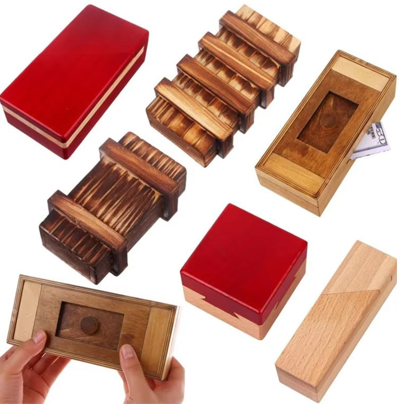 Wooden Puzzle Box with Secret  - Woodworking Hobby 评论和价格